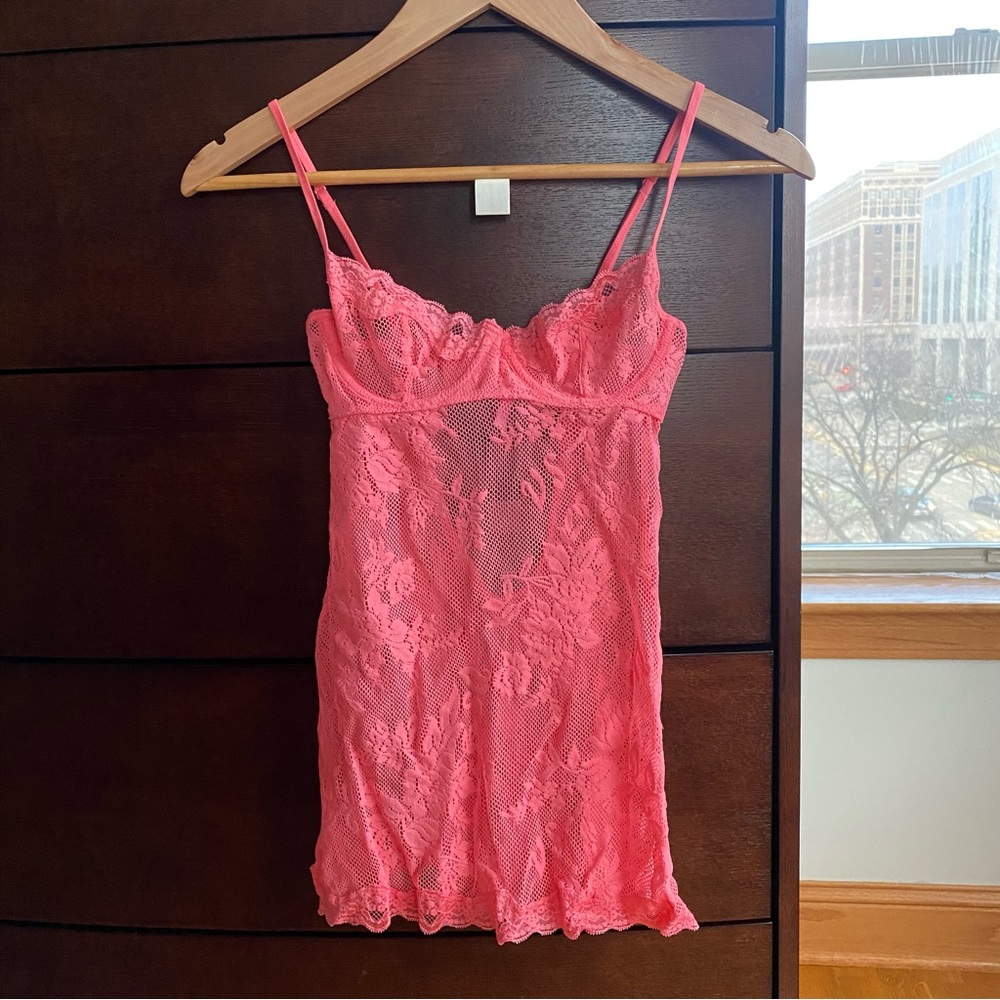 Victoria’s Secret Melon Colored Lace Babydoll XS